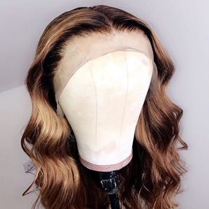 Honey brown lace front wig